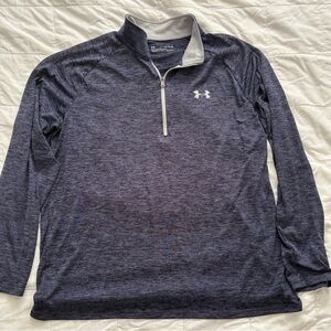 Under Armour Heathered Navy Heatgear Men’s Quarter-Zip Pullover
